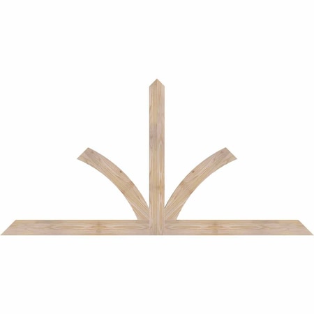 Ekena Millwork Richland Smooth Timber Gable Bracket, Douglas Fir, 72"W x 36"H x 1 1/2"D x 3 1/2"F, 12/12 Pitch GBW072X36X0204RIC00SDF